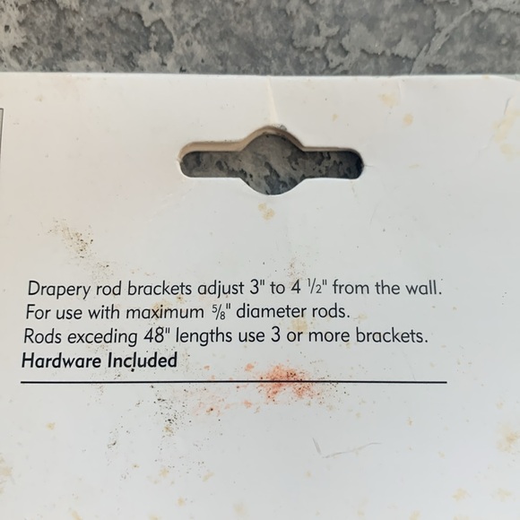 Double drapery rod brackets - Picture 4 of 4